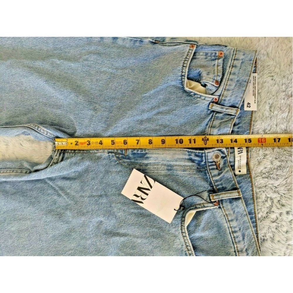 Zara Size US 10 Women The 90's Full Length Jeans in Serenity Blue High Rise NEW - Picture 6 of 12